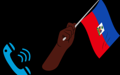 Phone and Haitian flag
