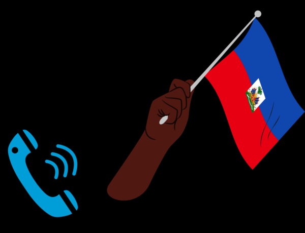 Phone and Haitian flag